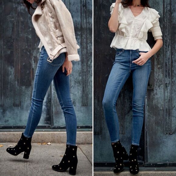 Anthropologie McGuire Newton Skinny Jeans in Coming Up Roses Women’s Size 27 - Picture 4 of 13